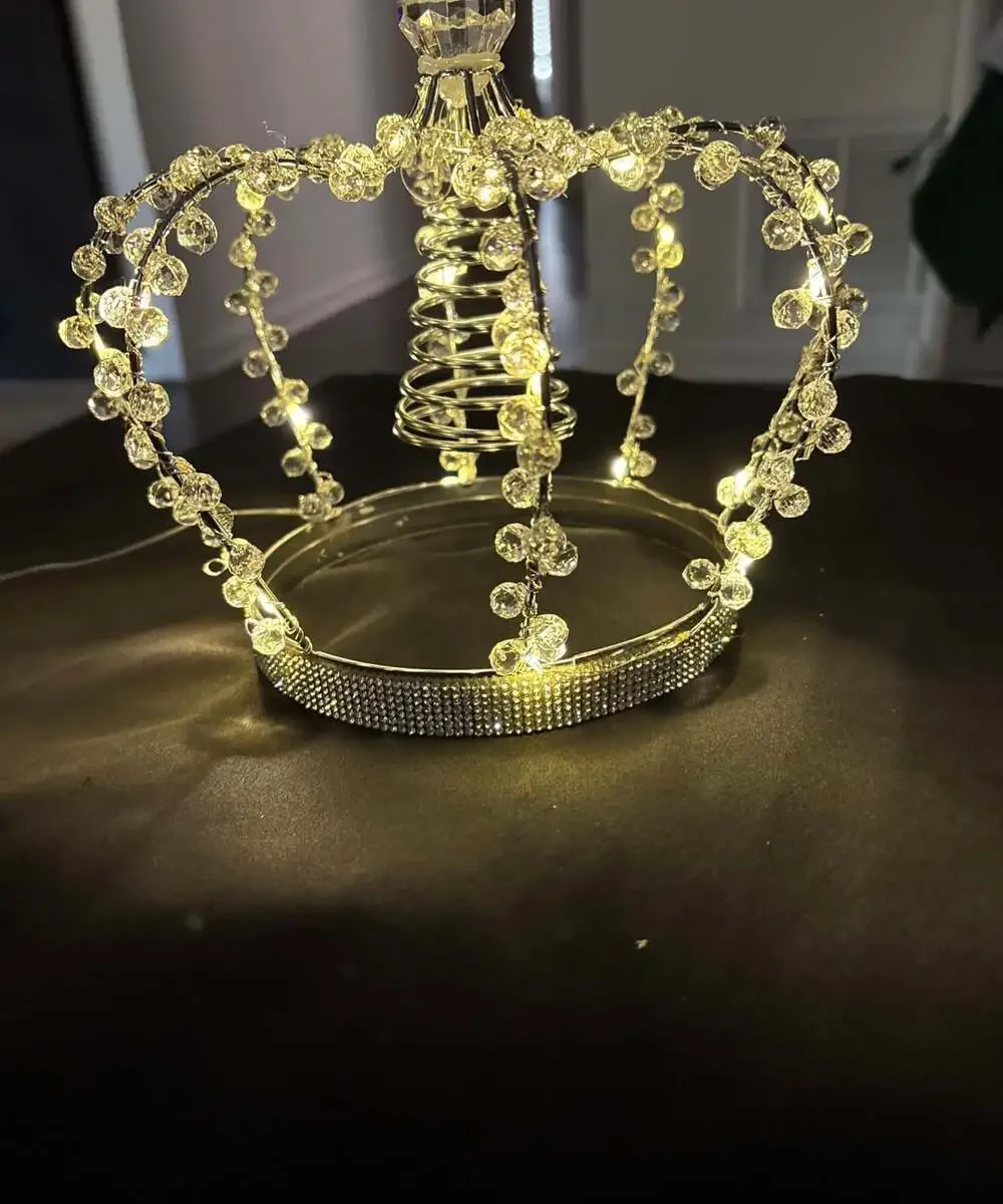 Jeweled Crown Christmas Tree‎ Topper with LED Lights